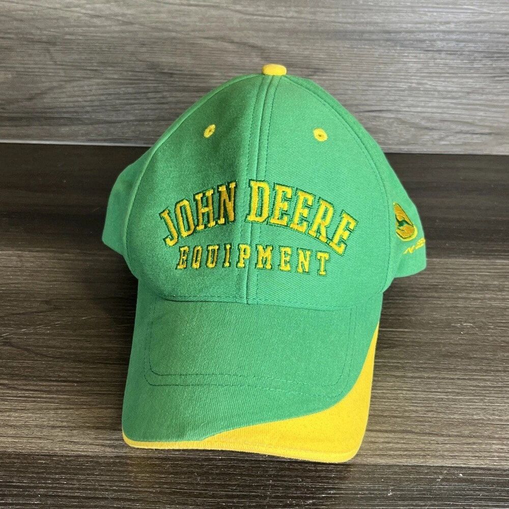 John Deere Equipment Adjustable Hat Cap Green & Yellow